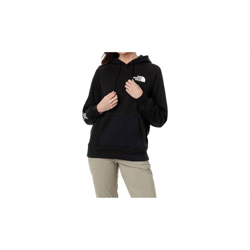 NEW THE NORTH FACE women's we love hoodie in black/cave blue